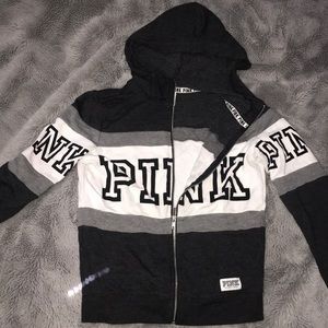 small pink zip-up jacket